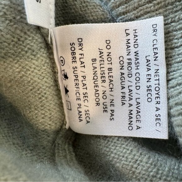 NAADAM  100% CASHMERE SWEATER SAGE GREEN SMALL WOMANS  CREWNECK SOFT COZY - Picture 7 of 10
